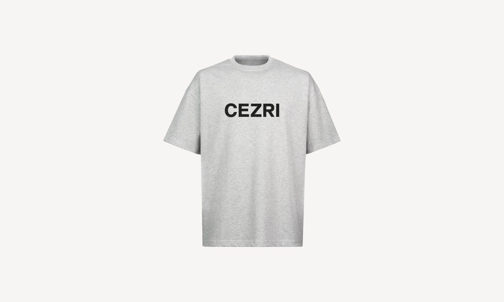 GREY LARGE LOGO TEE