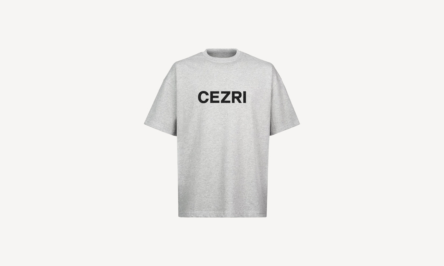 GREY LARGE LOGO TEE