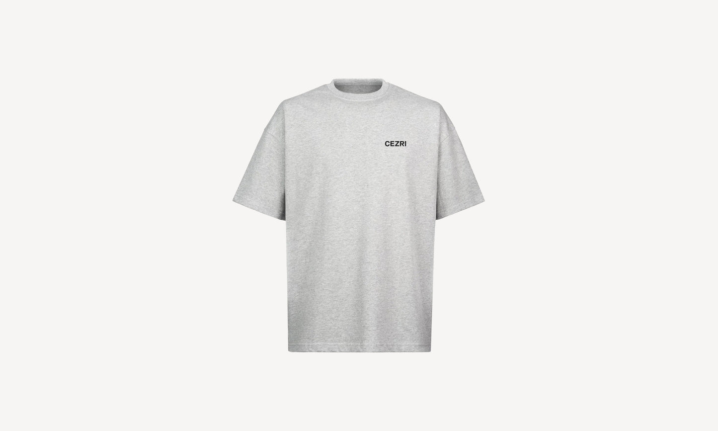 GREY LEFT LOGO TEE