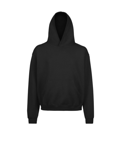BLACK LARGE LOGO HOODIE