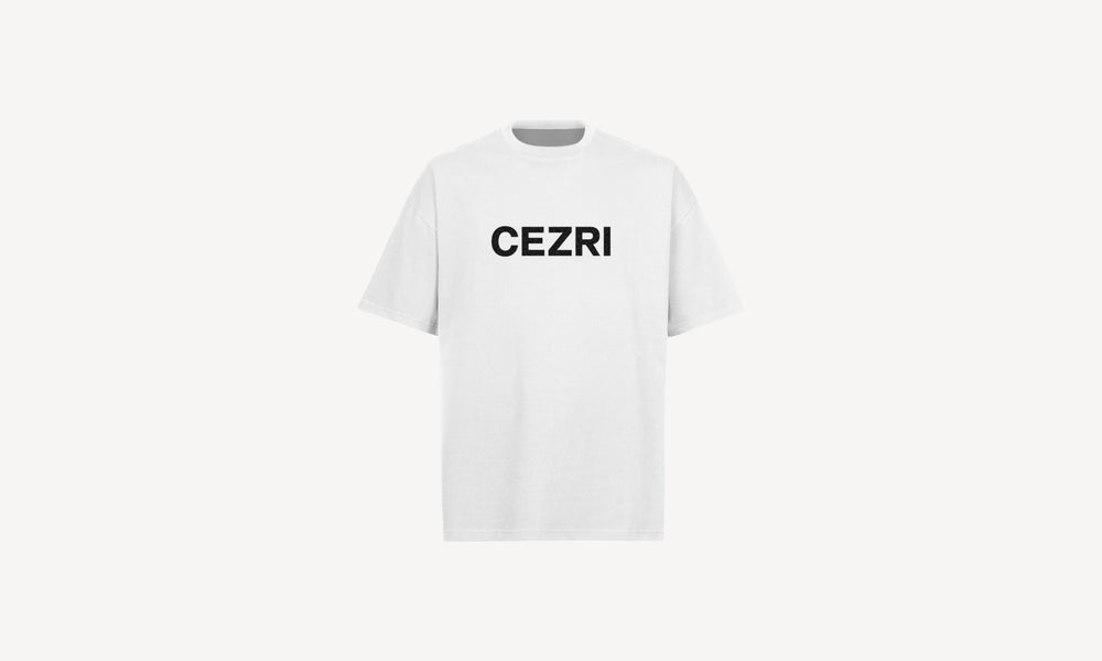 WHITE LARGE FRONT LOGO TEE