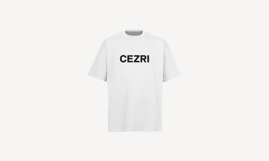WHITE LARGE FRONT LOGO TEE