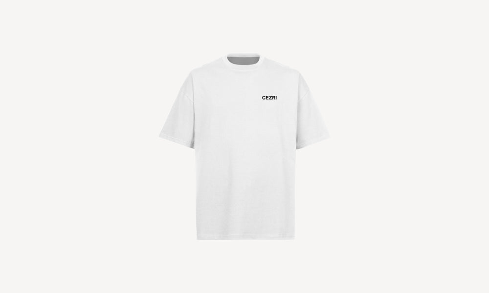 WHITE LEFT LOGO TEE