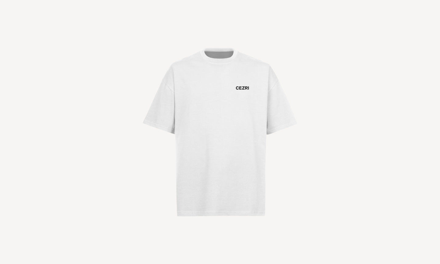 WHITE LEFT LOGO TEE