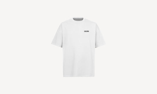 WHITE LEFT LOGO TEE